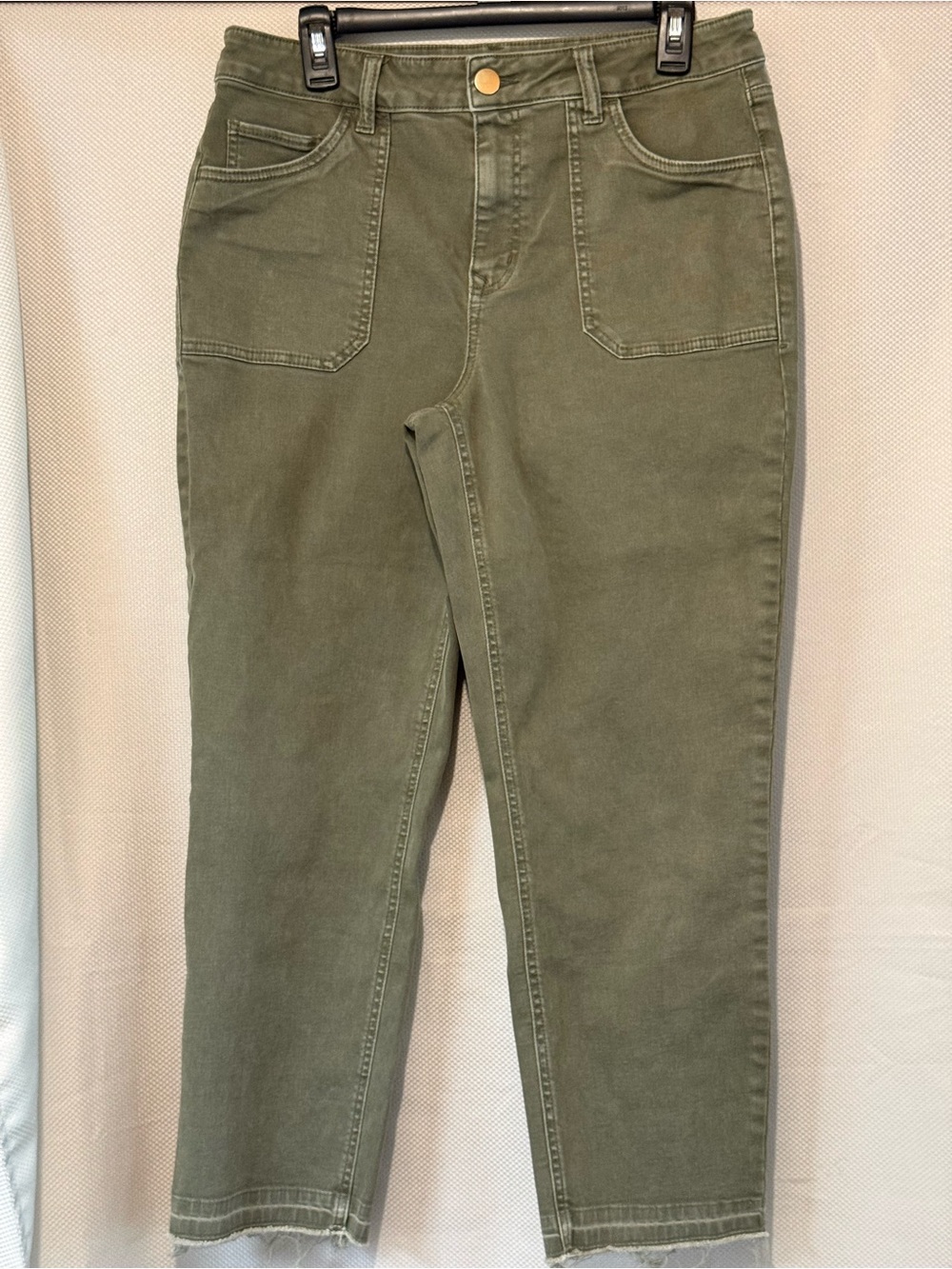 Maurices Olive Utility High-Rise Jeans